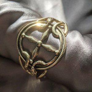 Pamela Love Brass Snake Sueño Cuff Bracelet